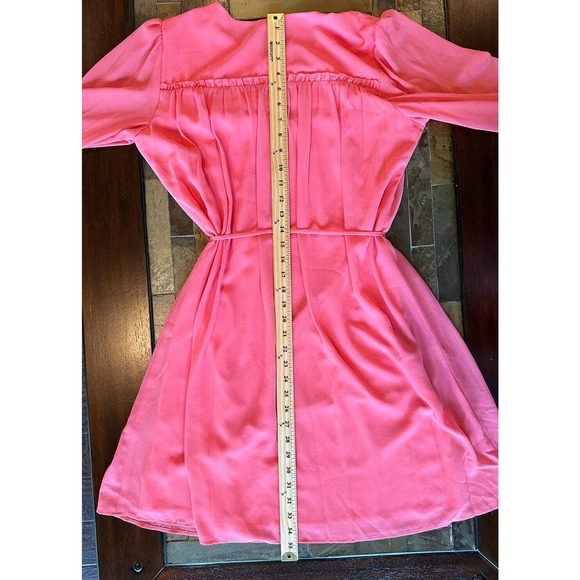 VINCE CAMUTO Keyhole Chiffon Dress Coral Sz 12 - Picture 7 of 8